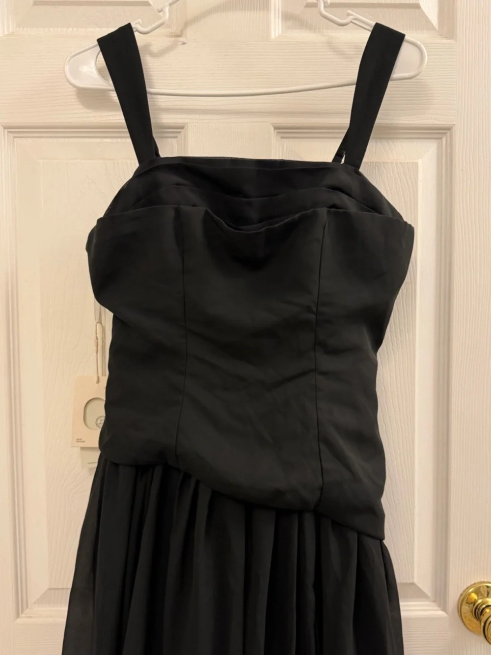 Chuang He Black Maxi Elegant Flowing Dress